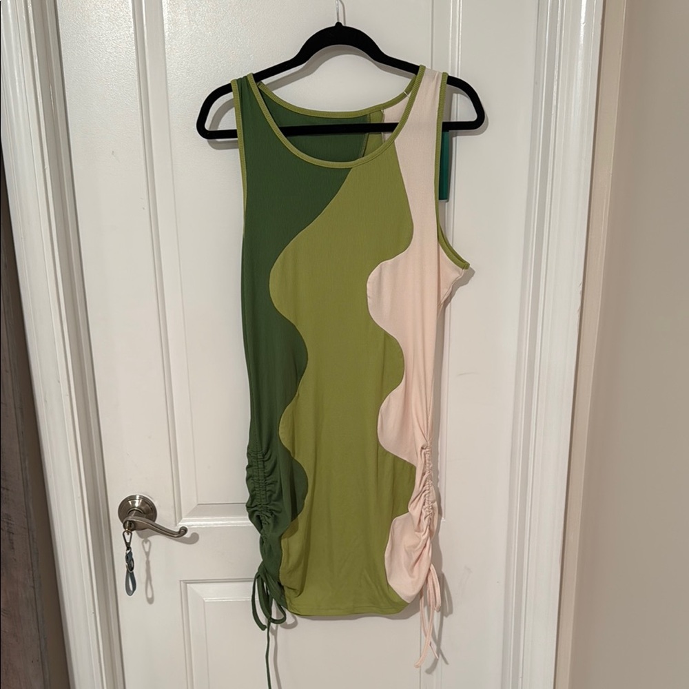 Retro Green and Cream Dress